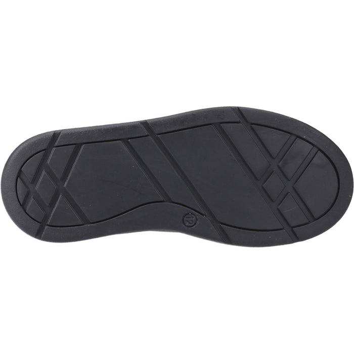 Hush Puppies Ronan Leather Junior Black Moccasins Shoes
