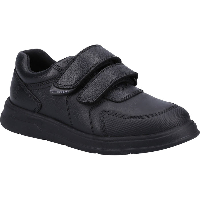 Hush Puppies Ryan Leather Youth Black Shoes