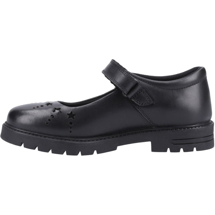 Hush Puppies Sabrina Leather Junior Black Shoes