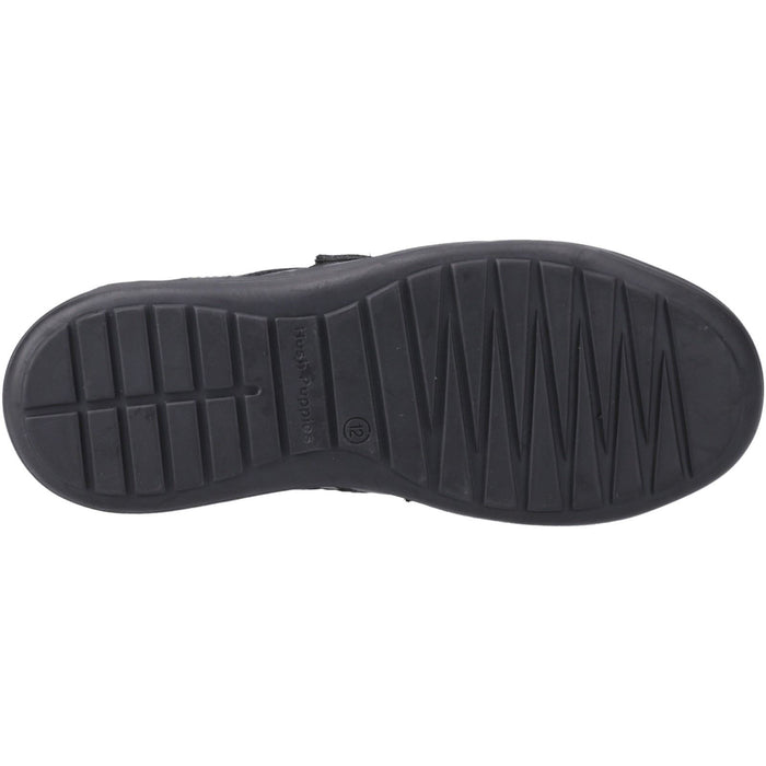 Hush Puppies Sully Leather Junior Black Shoes