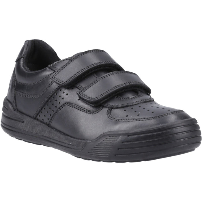 Hush Puppies Sully Leather Youth Black Shoes
