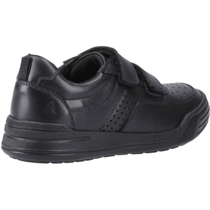 Hush Puppies Sully Leather Youth Black Shoes