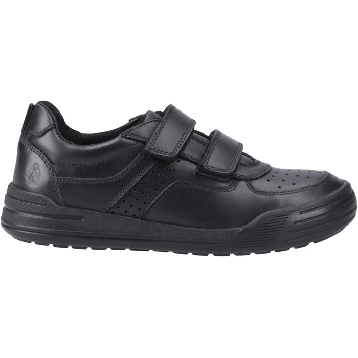 Hush Puppies Sully Leather Youth Black Shoes