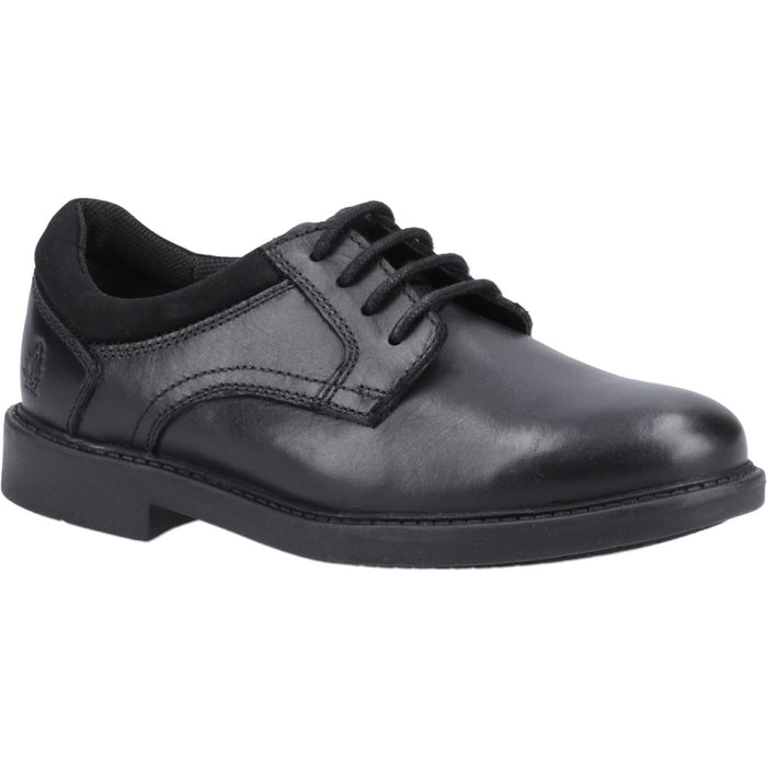 Hush Puppies Tommy Junior Leather Black Lace-Up Shoes
