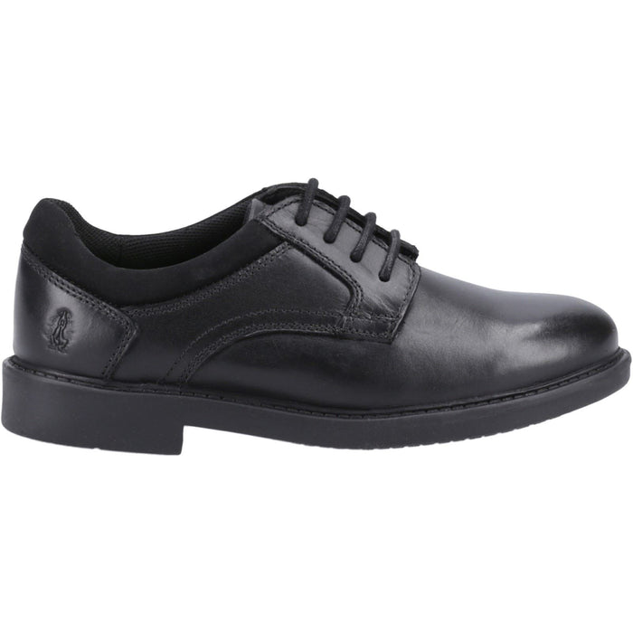 Hush Puppies Tommy Junior Leather Black Lace-Up Shoes
