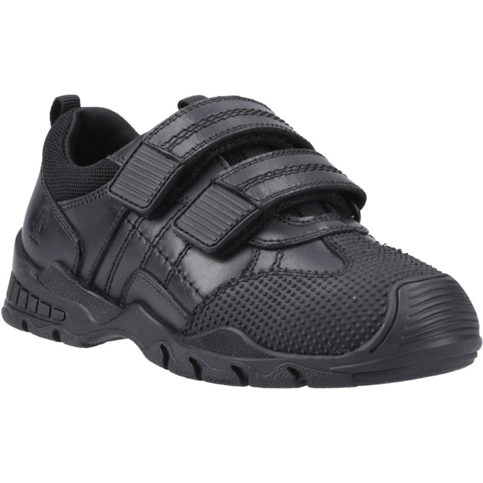 Hush Puppies Tristen Leather Junior Black Shoes