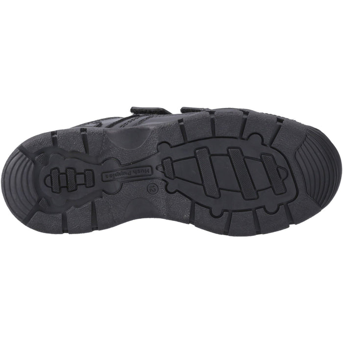 Hush Puppies Tristen Leather Junior Black Shoes