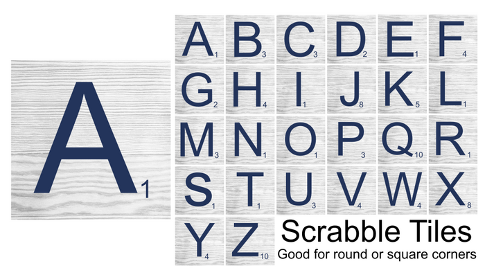(Instant Print) Digital Download - Scrabble tiles, complete set A-Z - Made for out MDF blanks