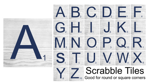 (Instant Print) Digital Download - Scrabble tiles, complete set A-Z - Made for out MDF blanks