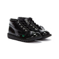 Kickers Youth Kick Hi Black Patent Shoes