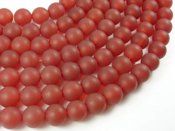 Matte Carnelian Beads, 10mm Round Beads-BeadBasic