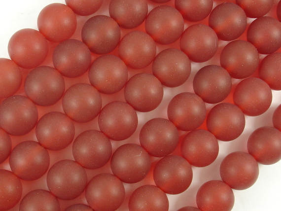 Matte Carnelian Beads, 10mm Round Beads-BeadBasic
