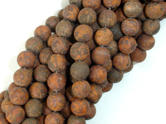 Matte Firework Jasper, 8mm-BeadBasic