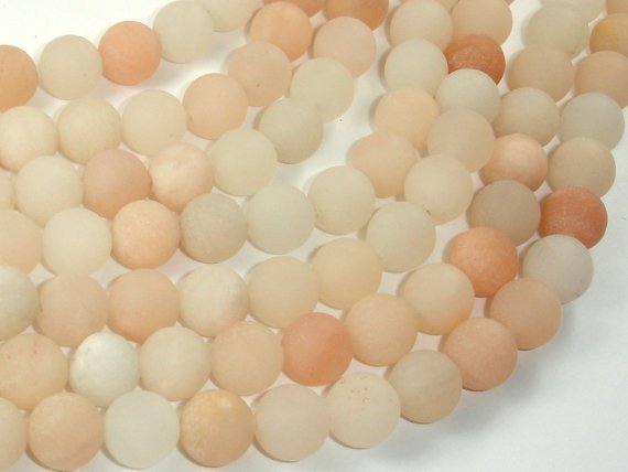 Matte Pink Aventurine Beads, 10mm Round Beads-BeadBasic
