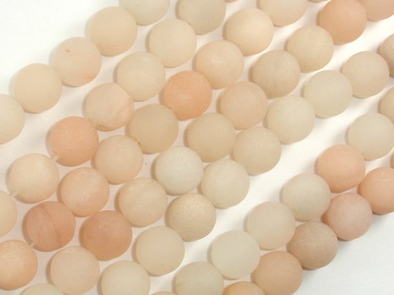 Matte Pink Aventurine Beads, 10mm Round Beads-BeadBasic