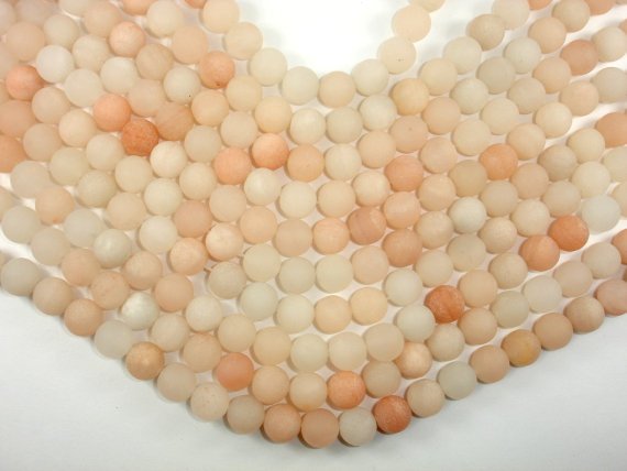 Matte Pink Aventurine Beads, 10mm Round Beads-BeadBasic