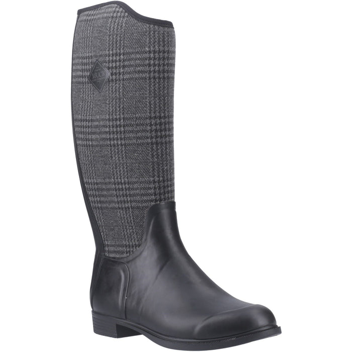 Muck Boots Derby Tall Rubber Women's Black/Plaid Winter Knee High Boots