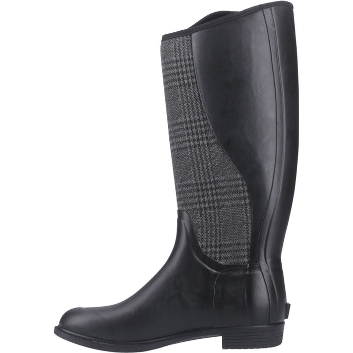 Muck Boots Derby Tall Rubber Women's Black/Plaid Winter Knee High Boots