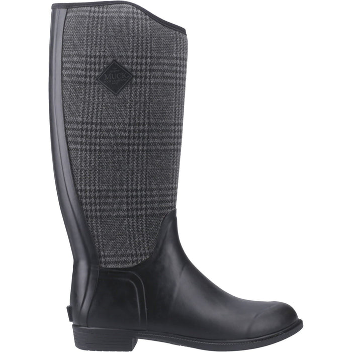 Muck Boots Derby Tall Rubber Women's Black/Plaid Winter Knee High Boots