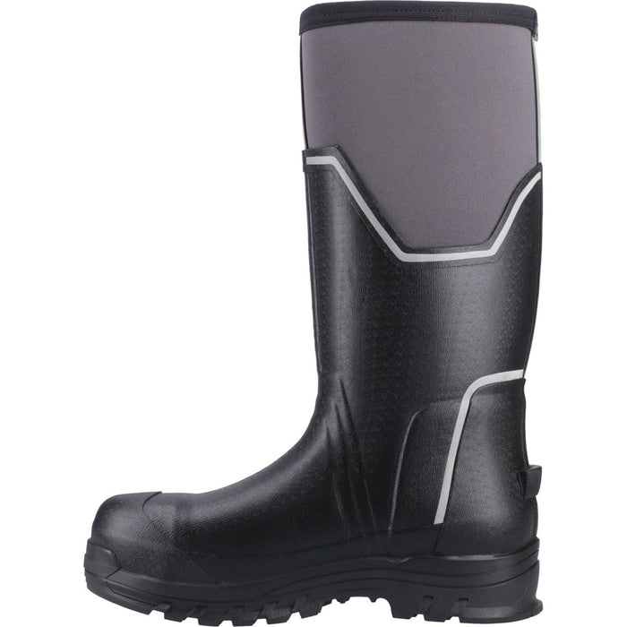 Muck Boots Grit S5 Rubber Men's Black/Grey Wellington Boots