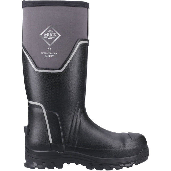 Muck Boots Grit S5 Rubber Men's Black/Grey Wellington Boots