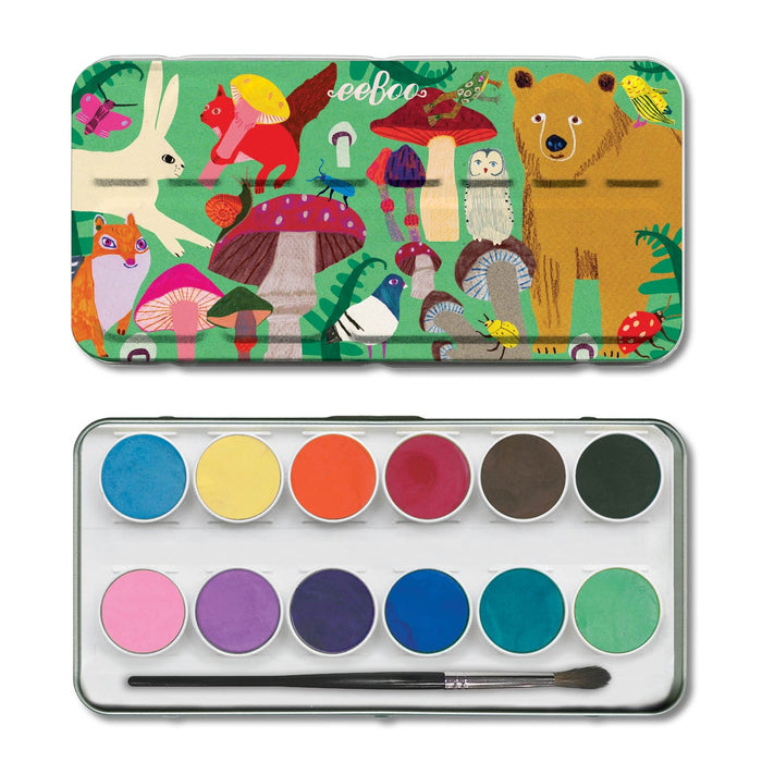 Mushroom Watercolor Set in Tin, Eeboo