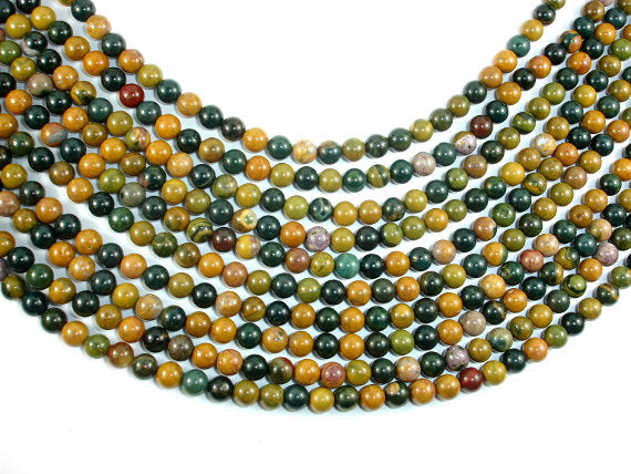 Ocean Jasper, 6mm Round beads-BeadBasic