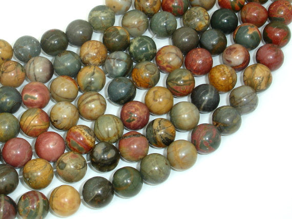 Picasso Jasper Beads, 10mm Round Beads-BeadBasic