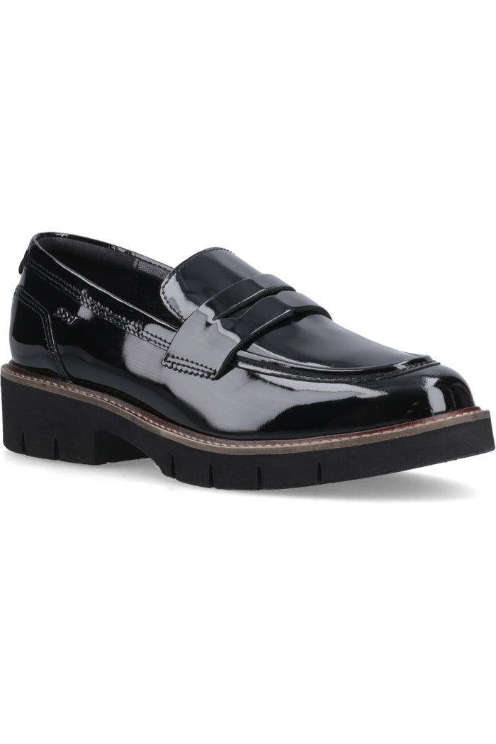 Pod Kaltin Patent Leather Women's Black Loafers