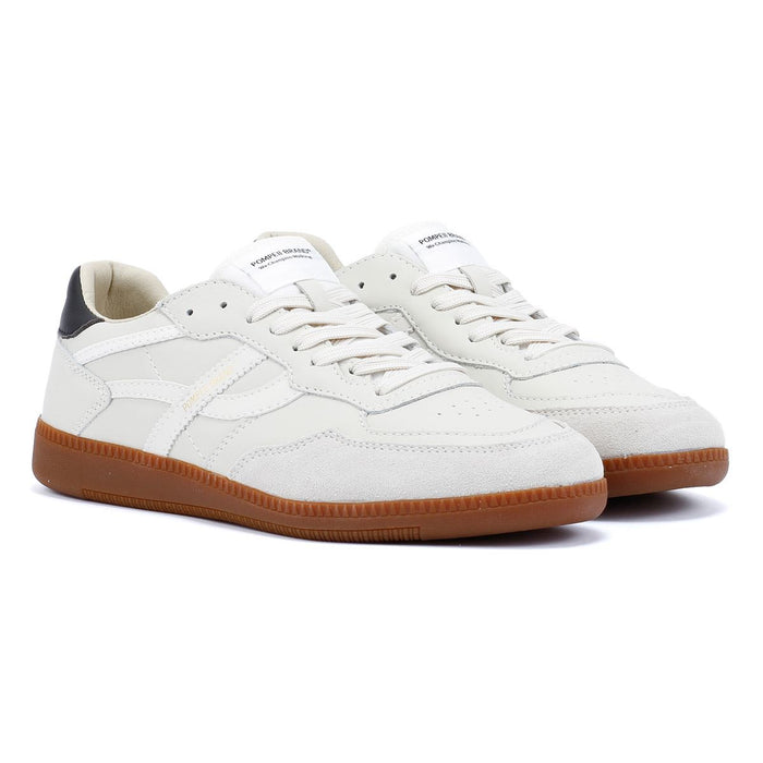 Pompeii Elan Sala Leather Men's Ecru Trainers