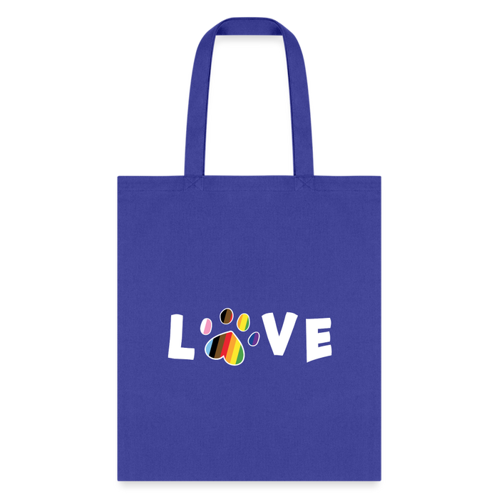 Pride Love Tote Bag - royal blue