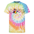 Pride Love Unisex Tie Dye T-Shirt - rainbow