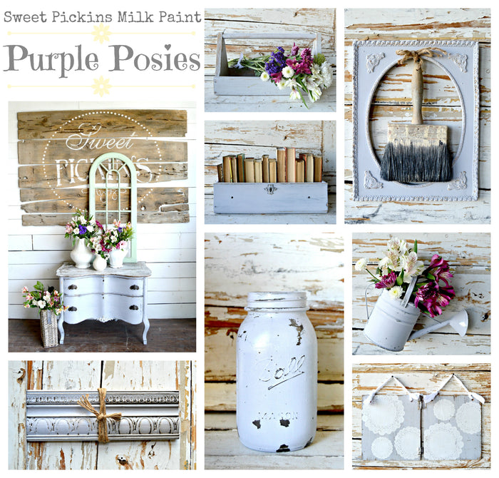 Purple Posies | Milk Paint - Piglet's Closet