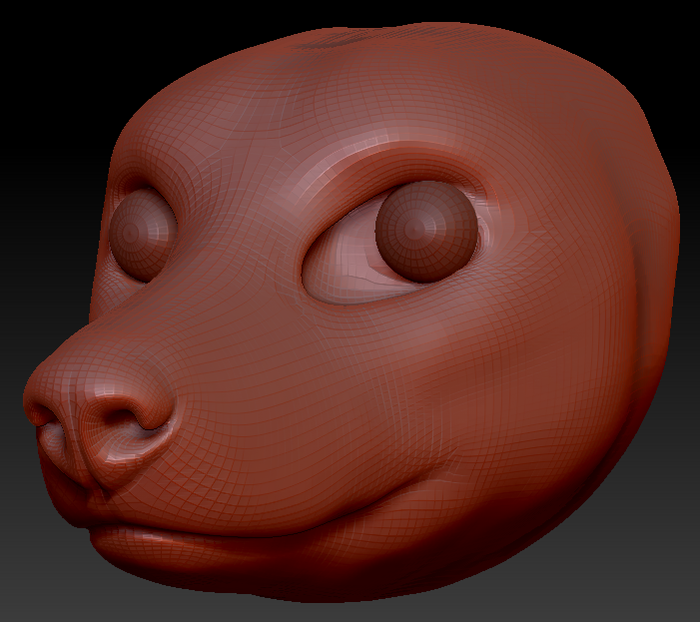 Realistic Wolf Head Base