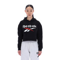 Reebok Avery Oversized Cropped Hoody Cotton Women's Black Hooded Sweatshirt