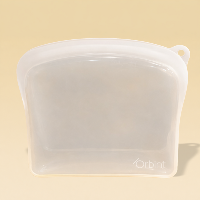Reusable Silicone Food Storage Bags – Leakproof Freezer Bags  20oz - White