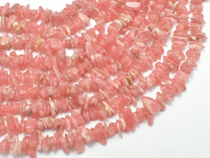 Rhodochrosite Beads, Chips, Approx 3mm - 8mm-BeadBasic