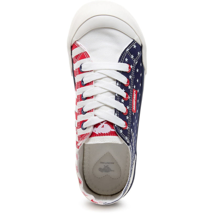 Rocket Dog Jazzin Spangle Cotton Women's Red/Navy Trainers