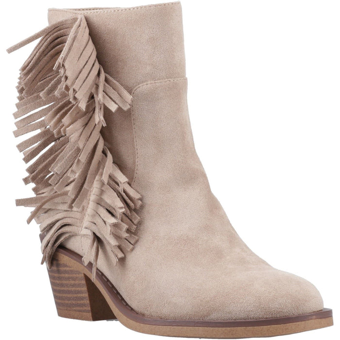 Rocket Dog Yankee Faux Suede Women's Taupe Heeled Ankle Boots
