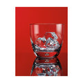 Round Shape 10 Oz. Air Bubble Rocks Glasses for Whiskey Scotch, Red Series DOF Old Fashioned Tumbler, Set of 4