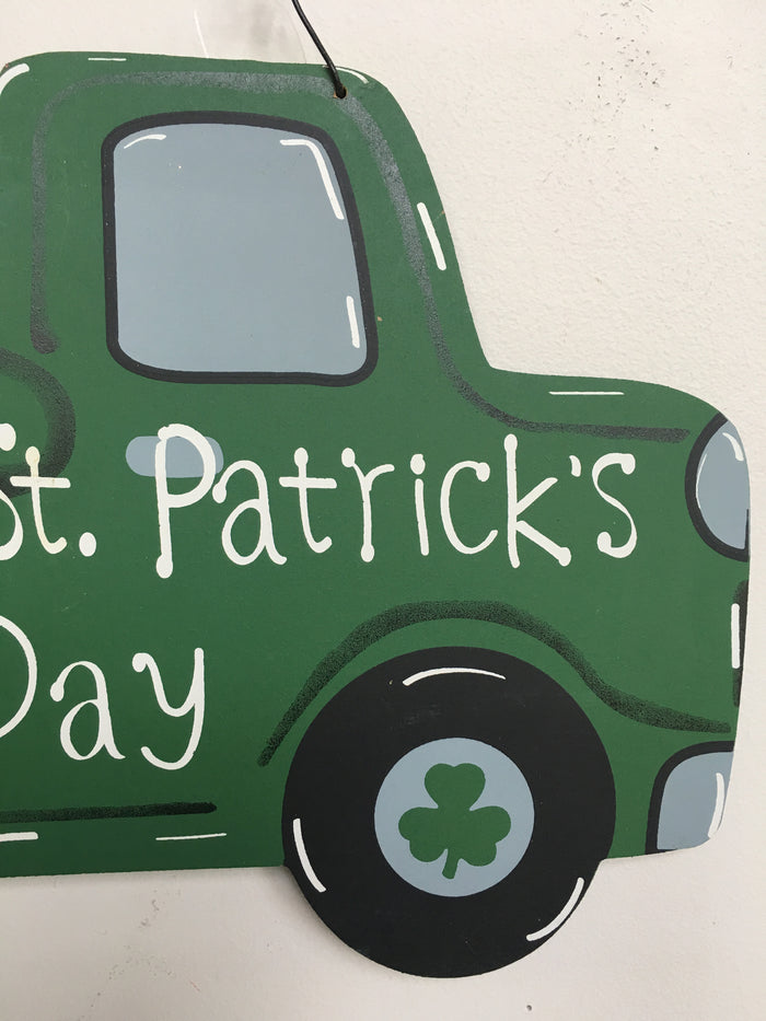 Saint Patrick’s Day Green Truck Wall Hanging