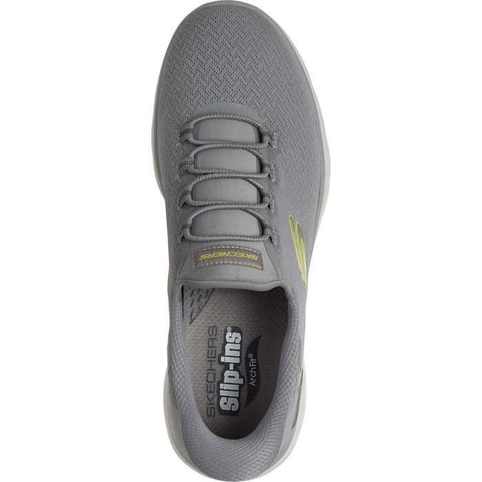 Skechers Arch Fit Summits Kynor Polyester Men's Grey/Lime Trainers