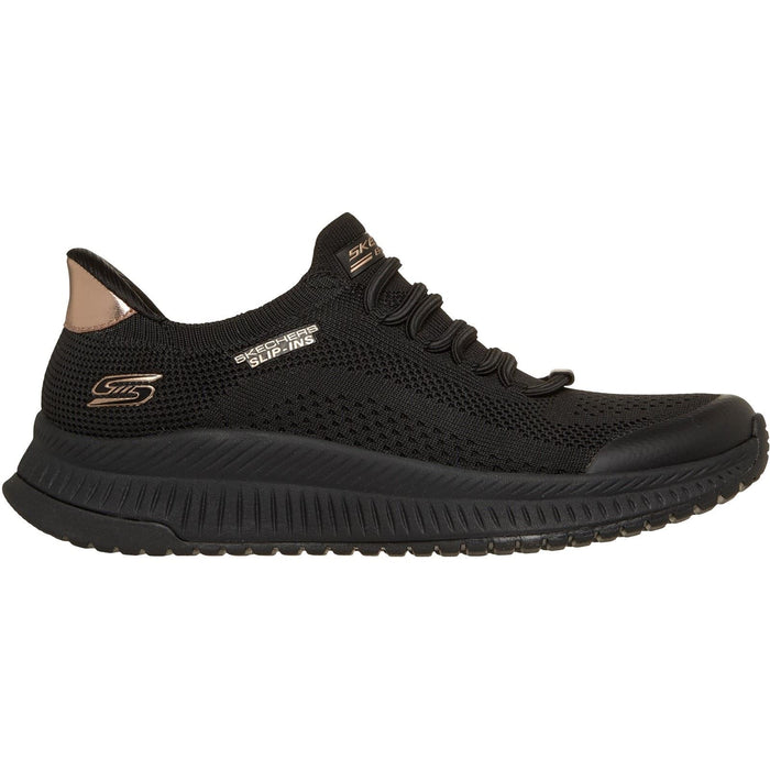 Skechers BOBS Sport Squad 4 Dire Step Polyester Women's Black Trainers