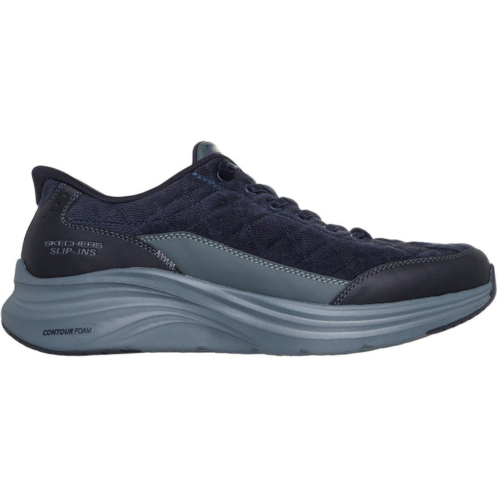 Skechers Contour Foam Cordelux Textile Men's Navy Cozycord/Pu Trainers