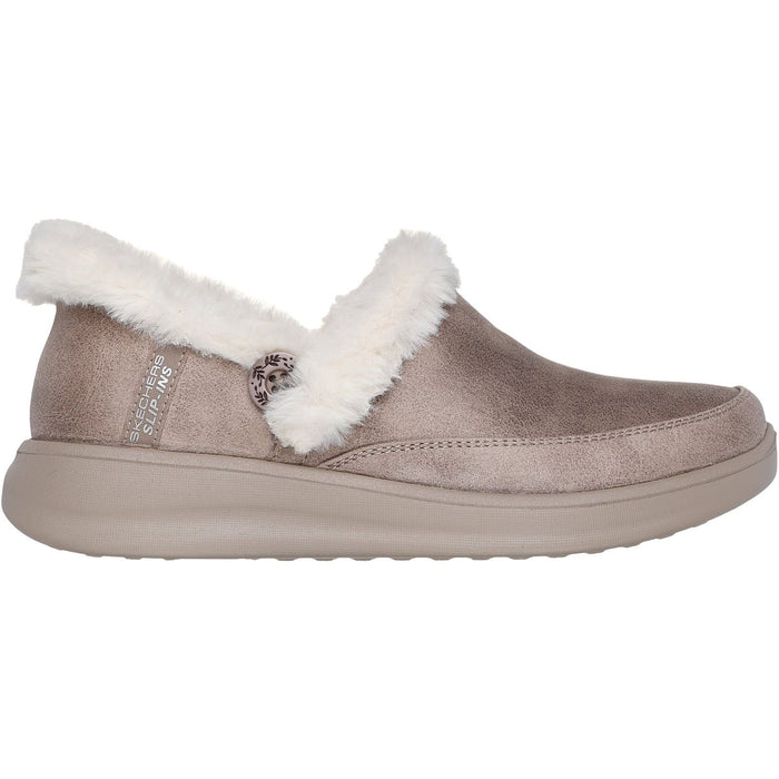 Skechers Cozy Escape Textile Women's Taupe Slippers