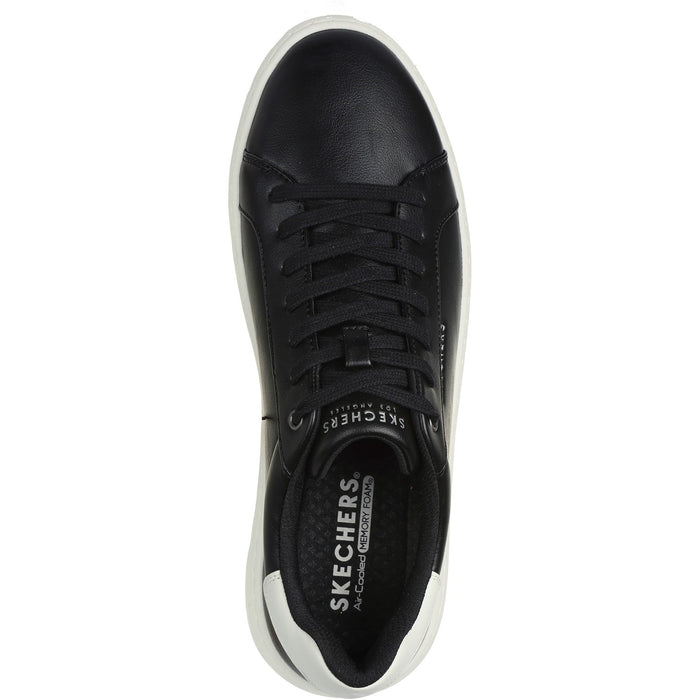 Skechers Mens Court Break Suit Sneaker 183175-BLK Black Lace Up Shoes