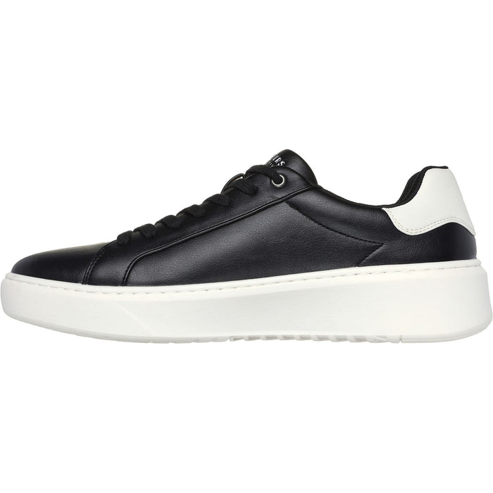 Skechers Mens Court Break Suit Sneaker 183175-BLK Black Lace Up Shoes