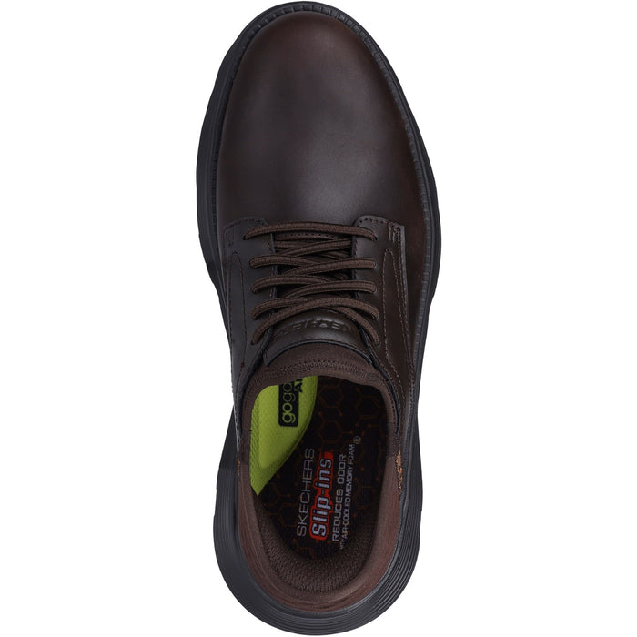 Skechers Mens Garza - Gervin 205046-CHOC Chocolate Lace Up Shoes