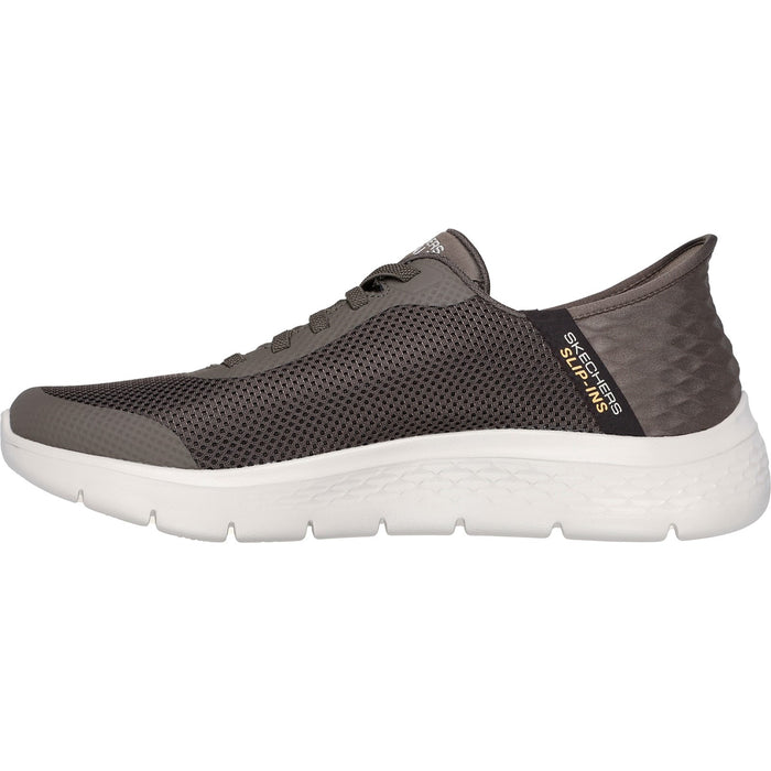 Skechers Mens GO WALK Flex Hands Up 216324-BRN Brown Lace Up Shoes