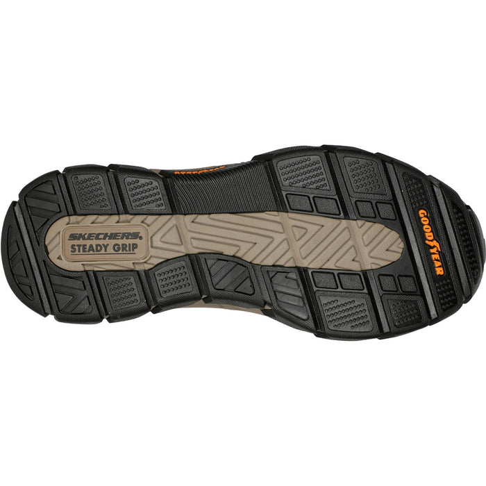 Skechers Mens Respected Elgin 204810-CDB Dark Brown Slip On Shoes